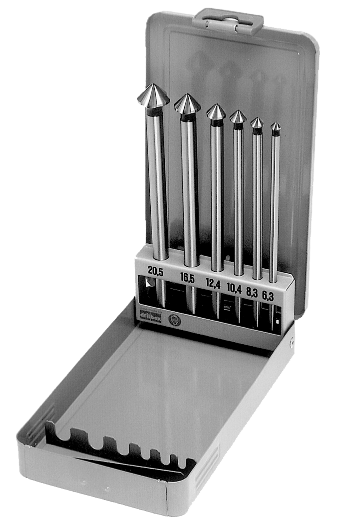 Satz HSS Kegelsenker 90°, überlang