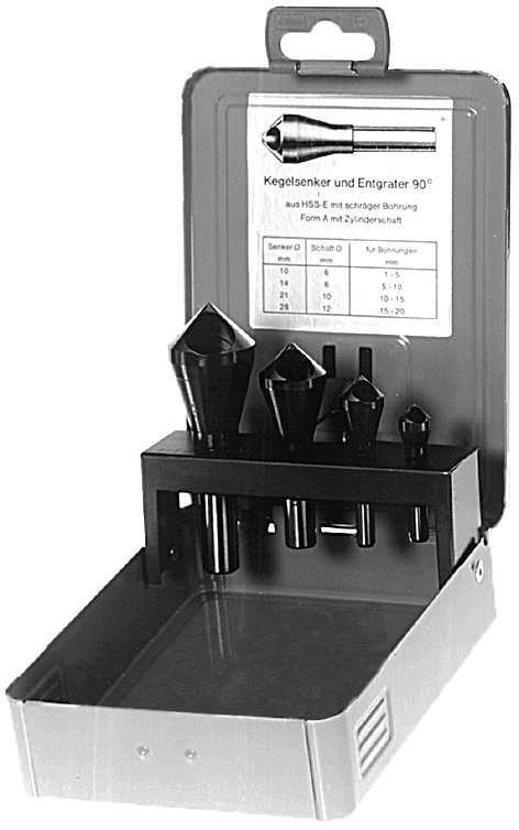 HSS/E Kegelsenker + Entgrater 90° Satz