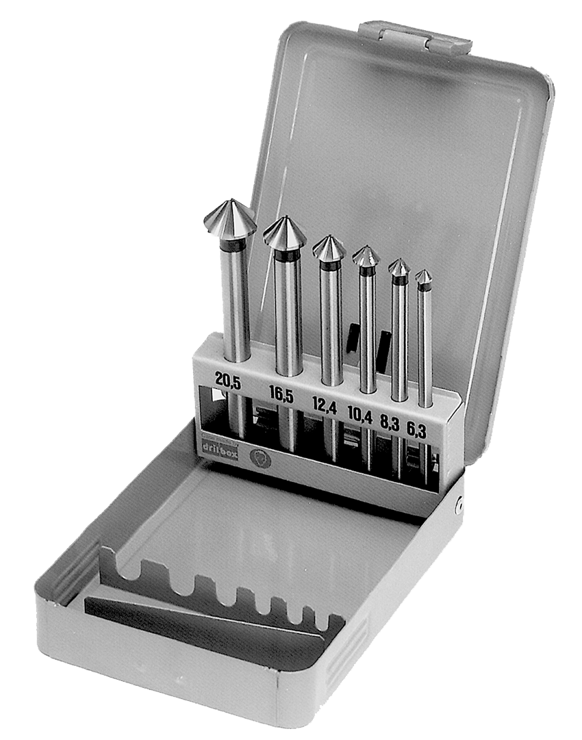 Satz HSS Kegelsenker 90°, überlang